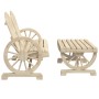 Juego de muebles de jardín 2 piezas madera maciza de pino de , Sofás modulares de exterior - Ref: Foro24-365097, Precio: 212,...