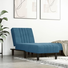 Sofá diván de terciopelo azul de , Divanes - Ref: Foro24-352825, Precio: 150,89 €, Descuento: %