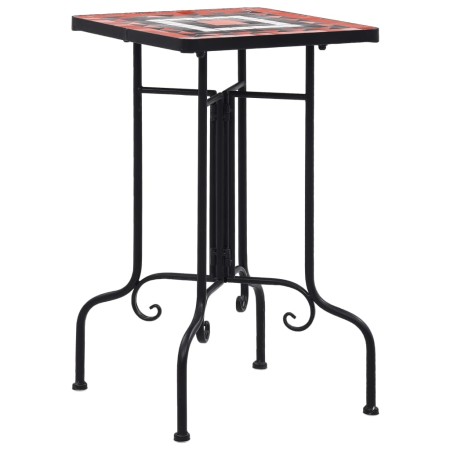 Mesa auxiliar de mosaico cerámica terracota y blanco de vidaXL, Soportes para macetas - Ref: Foro24-46712, Precio: 40,43 €, D...