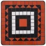 Mesa auxiliar de mosaico cerámica terracota y blanco de vidaXL, Soportes para macetas - Ref: Foro24-46712, Precio: 40,11 €, D...