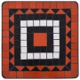 Mesa auxiliar de mosaico cerámica terracota y blanco de vidaXL, Soportes para macetas - Ref: Foro24-46712, Precio: 40,43 €, D...