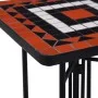 Mesa auxiliar de mosaico cerámica terracota y blanco de vidaXL, Soportes para macetas - Ref: Foro24-46712, Precio: 40,11 €, D...