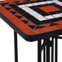 Mesa auxiliar de mosaico cerámica terracota y blanco de vidaXL, Soportes para macetas - Ref: Foro24-46712, Precio: 40,43 €, D...