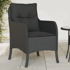 Sillones de jardín con cojines 2 uds ratán sintético negro de , Sillas de jardín - Ref: Foro24-365145, Precio: 185,05 €, Desc...