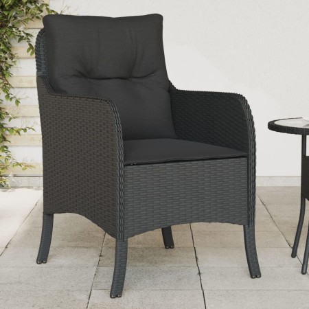 Sillones de jardín con cojines 2 uds ratán sintético negro de , Sillas de jardín - Ref: Foro24-365145, Precio: 204,97 €, Desc...
