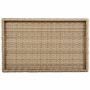 Mesa con bandeja plegable ratán sintético beige 65x40x75 cm de , Mesas de jardín - Ref: Foro24-365130, Precio: 48,07 €, Descu...