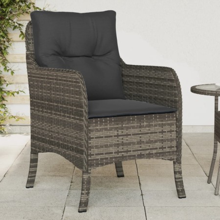Sillones de jardín con cojines 2 uds ratán sintético gris de , Sillas de jardín - Ref: Foro24-365147, Precio: 219,99 €, Descu...