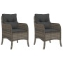 Sillones de jardín con cojines 2 uds ratán sintético gris de , Sillas de jardín - Ref: Foro24-365147, Precio: 219,99 €, Descu...