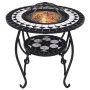 vidaXl Brasero de mosaico cerámica negro y blanco 68 cm de vidaXL, Chimeneas - Ref: Foro24-46725, Precio: 92,58 €, Descuento: %