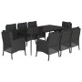 Set de comedor de jardín 9 pzas y cojines ratán sintético negro de , Conjuntos de jardín - Ref: Foro24-3211926, Precio: 1,00 ...