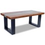 Mesa de centro de resina de teca 100x50 cm en Mesas de centro | Comprar online en Foru.es