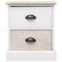 Mesitas noche 2 uds madera Paulownia blanco natural 38x28x45cm de vidaXL, Mesitas de noche - Ref: Foro24-284057, Precio: 96,7...