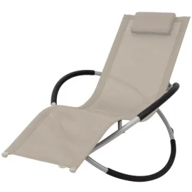 Cream steel geometric garden lounger by vidaXL, Loungers - Ref: Foro24-47774, Price: 81,31 €, Discount: %