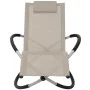 Cream steel geometric garden lounger by vidaXL, Loungers - Ref: Foro24-47774, Price: 81,31 €, Discount: %