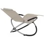 Cream steel geometric garden lounger by vidaXL, Loungers - Ref: Foro24-47774, Price: 81,31 €, Discount: %