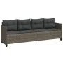 Tumbona con cojines ratán sintético gris de , Tumbonas - Ref: Foro24-368328, Precio: 212,23 €, Descuento: %