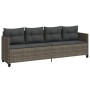 Tumbona con cojines ratán sintético gris de , Tumbonas - Ref: Foro24-368328, Precio: 204,05 €, Descuento: %