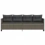 Lounger with gray synthetic rattan cushions by , Loungers - Ref: Foro24-368328, Price: 212,23 €, Discount: %