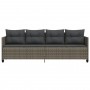 Tumbona con cojines ratán sintético gris de , Tumbonas - Ref: Foro24-368328, Precio: 204,05 €, Descuento: %