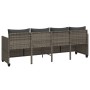 Tumbona con cojines ratán sintético gris de , Tumbonas - Ref: Foro24-368328, Precio: 204,05 €, Descuento: %