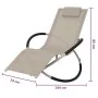 Cream steel geometric garden lounger by vidaXL, Loungers - Ref: Foro24-47774, Price: 81,31 €, Discount: %