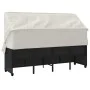 Tumbona con capota y cojines ratán sintético negro de , Tumbonas - Ref: Foro24-368335, Precio: 247,80 €, Descuento: %