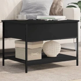 Mesa de centro madera de ingeniería y metal negro 70x50x50 cm de , Mesas de centro - Ref: Foro24-845341, Precio: 54,38 €, Des...
