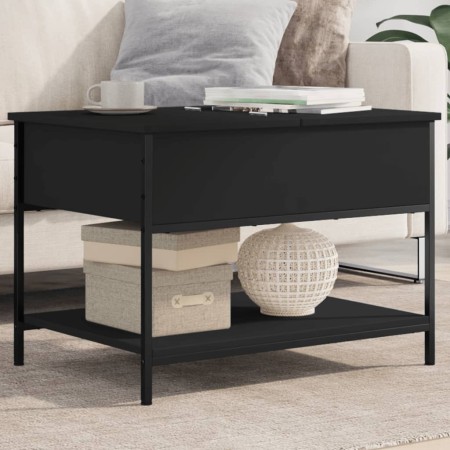 Mesa de centro madera de ingeniería y metal negro 70x50x50 cm de , Mesas de centro - Ref: Foro24-845341, Precio: 54,87 €, Des...