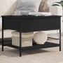Mesa de centro madera de ingeniería y metal negro 70x50x50 cm de , Mesas de centro - Ref: Foro24-845341, Precio: 54,87 €, Des...