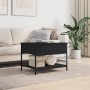 Mesa de centro madera de ingeniería y metal negro 70x50x50 cm de , Mesas de centro - Ref: Foro24-845341, Precio: 54,87 €, Des...