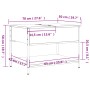 Mesa de centro madera de ingeniería y metal negro 70x50x50 cm de , Mesas de centro - Ref: Foro24-845341, Precio: 54,87 €, Des...