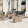 Juego de sofás jardín con cojines beige mezcla 12 pzas ratán PE de , Conjuntos de jardín - Ref: Foro24-3256955, Precio: 785,5...
