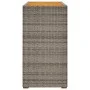 Mesa auxiliar jardín tapa madera ratán PE gris 100x40x75 cm de , Mesas de jardín - Ref: Foro24-366307, Precio: 113,89 €, Desc...