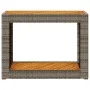 Mesa auxiliar jardín tapa madera ratán PE gris 100x40x75 cm de , Mesas de jardín - Ref: Foro24-366307, Precio: 113,89 €, Desc...