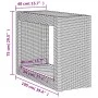 Mesa auxiliar jardín tapa madera ratán PE gris 100x40x75 cm de , Mesas de jardín - Ref: Foro24-366307, Precio: 113,89 €, Desc...