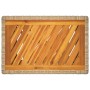 Mesa auxiliar jardín tapa madera ratán PE beige 60x40x75 cm de , Mesas de jardín - Ref: Foro24-366305, Precio: 86,53 €, Descu...