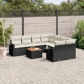 8-piece garden sofa set and black synthetic rattan cushions by , Modular outdoor sofas - Ref: Foro24-3224488, Price: 523,19 €...