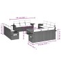 Set sofás de jardín con cojines 13 pzas ratán sintético beige de , Sofás modulares de exterior - Ref: Foro24-3224497, Precio:...