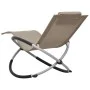 Tumbona para niños acero gris taupé de vidaXL, Tumbonas - Ref: Foro24-47795, Precio: 79,44 €, Descuento: %