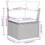 7-piece garden dining set and black synthetic rattan cushions by , Modular outdoor sofas - Ref: Foro24-3224663, Price: 403,05...