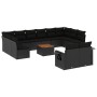 Set de sofás de jardín y cojines 13 pzas ratán sintético negro de , Conjuntos de jardín - Ref: Foro24-3257126, Precio: 855,18...