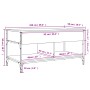 Mesa de centro madera ingeniería metal gris Sonoma 100x50x50 cm de , Mesas de centro - Ref: Foro24-845369, Precio: 83,78 €, D...