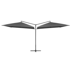 Double garden umbrella in anthracite steel pole 250x250 cm by vidaXL, Umbrellas - Ref: Foro24-47322, Price: 139,45 €, Discoun...