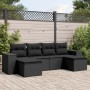 Set de sofás de jardín 6 piezas y cojines ratán sintético negro de , Conjuntos de jardín - Ref: Foro24-3255252, Precio: 401,8...