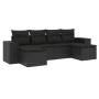 Set de sofás de jardín 6 piezas y cojines ratán sintético negro de , Conjuntos de jardín - Ref: Foro24-3255252, Precio: 401,8...