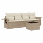 Juego de sofás jardín con cojines 5 pzas ratán sintético beige de , Conjuntos de jardín - Ref: Foro24-3219887, Precio: 320,72...