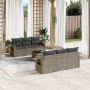 Set de sofás de jardín 7 piezas con cojines ratán PE gris de , Conjuntos de jardín - Ref: Foro24-3219909, Precio: 454,39 €, D...