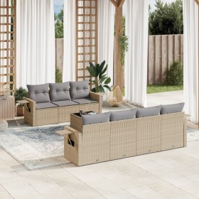 Juego de sofás de jardín con cojines beige 8 pzas ratán PE de , Conjuntos de jardín - Ref: Foro24-3219928, Precio: 514,33 €, ...