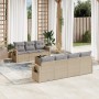 Juego de sofás de jardín con cojines beige 8 pzas ratán PE de , Conjuntos de jardín - Ref: Foro24-3219928, Precio: 514,33 €, ...