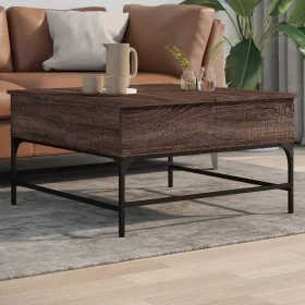 Mesa de centro madera de ingeniería marrón roble 80x80x45 cm de , Mesas de centro - Ref: Foro24-845405, Precio: 85,52 €, Desc...
